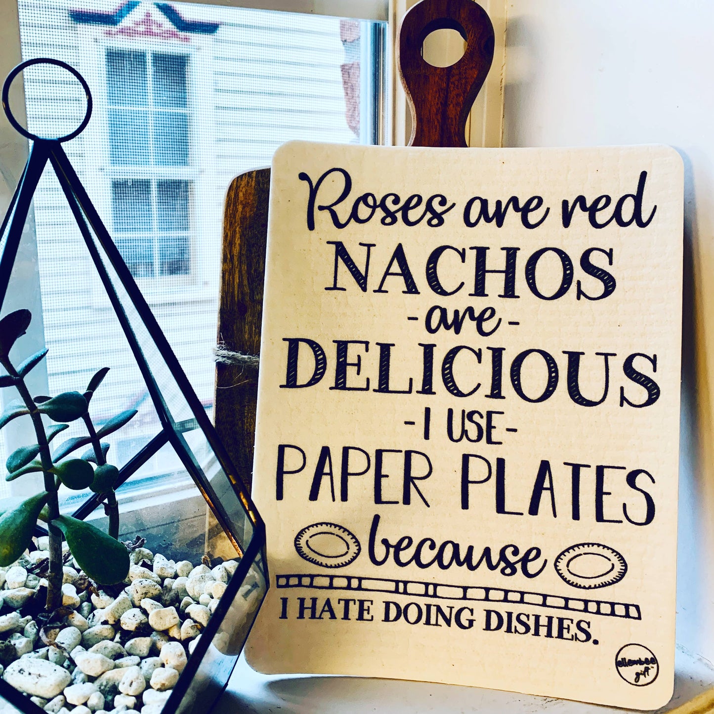 Roses are Red Nachos Are Delicious Swedish Dishcloth