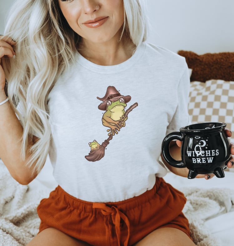 Frog On A Broomstick