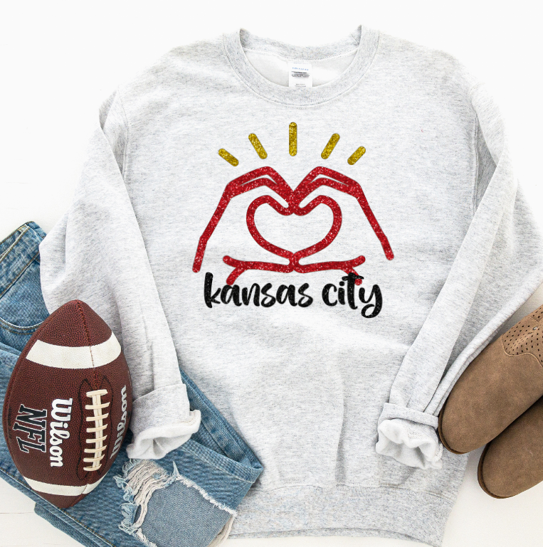 Kansas City Heart (Faux Glitter)