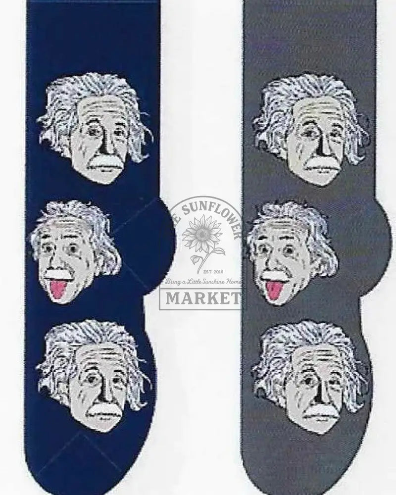 Albert Einstein socks - Grey