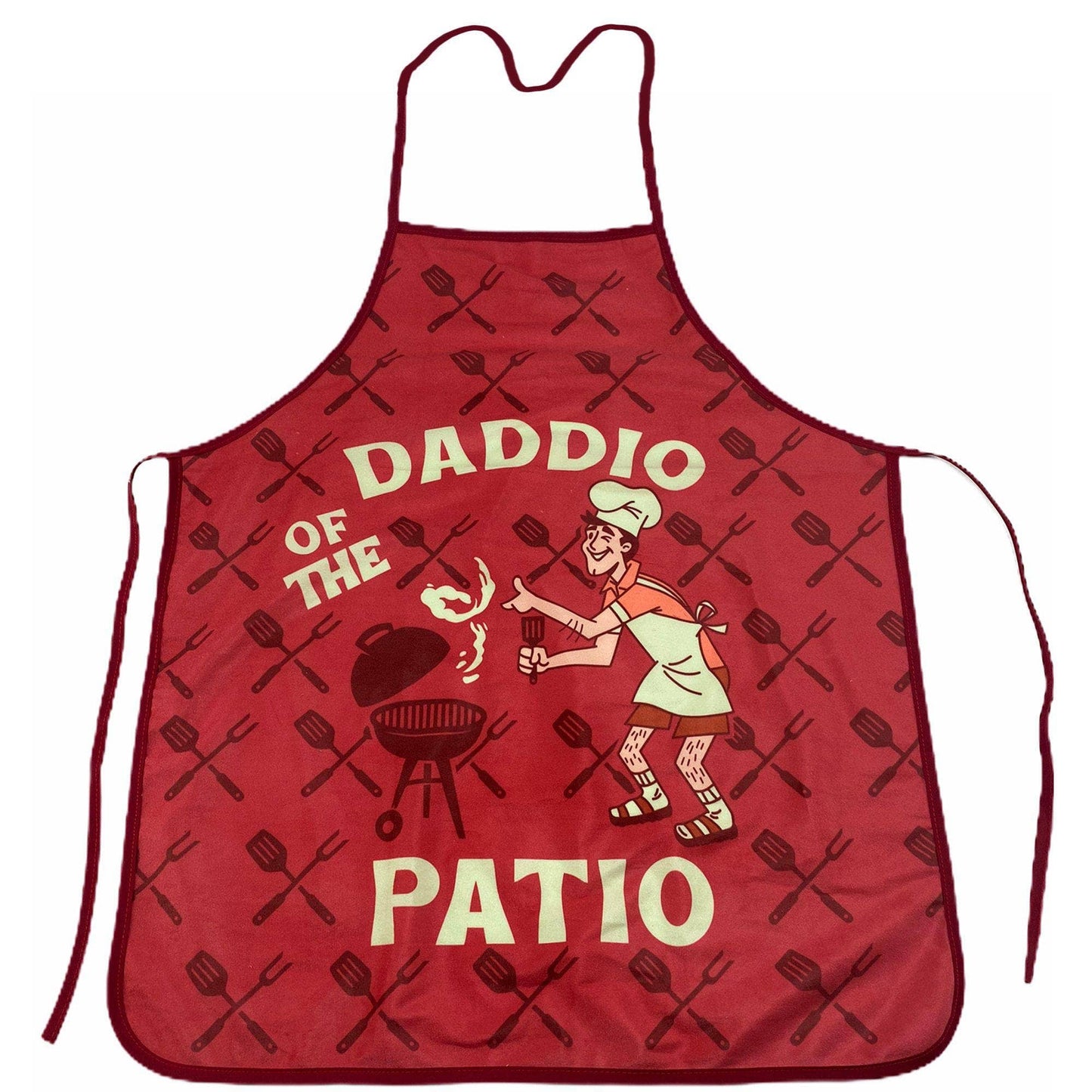 Daddio Of The Patio Apron Gift for Chef Kitchen Present: Apron / Red