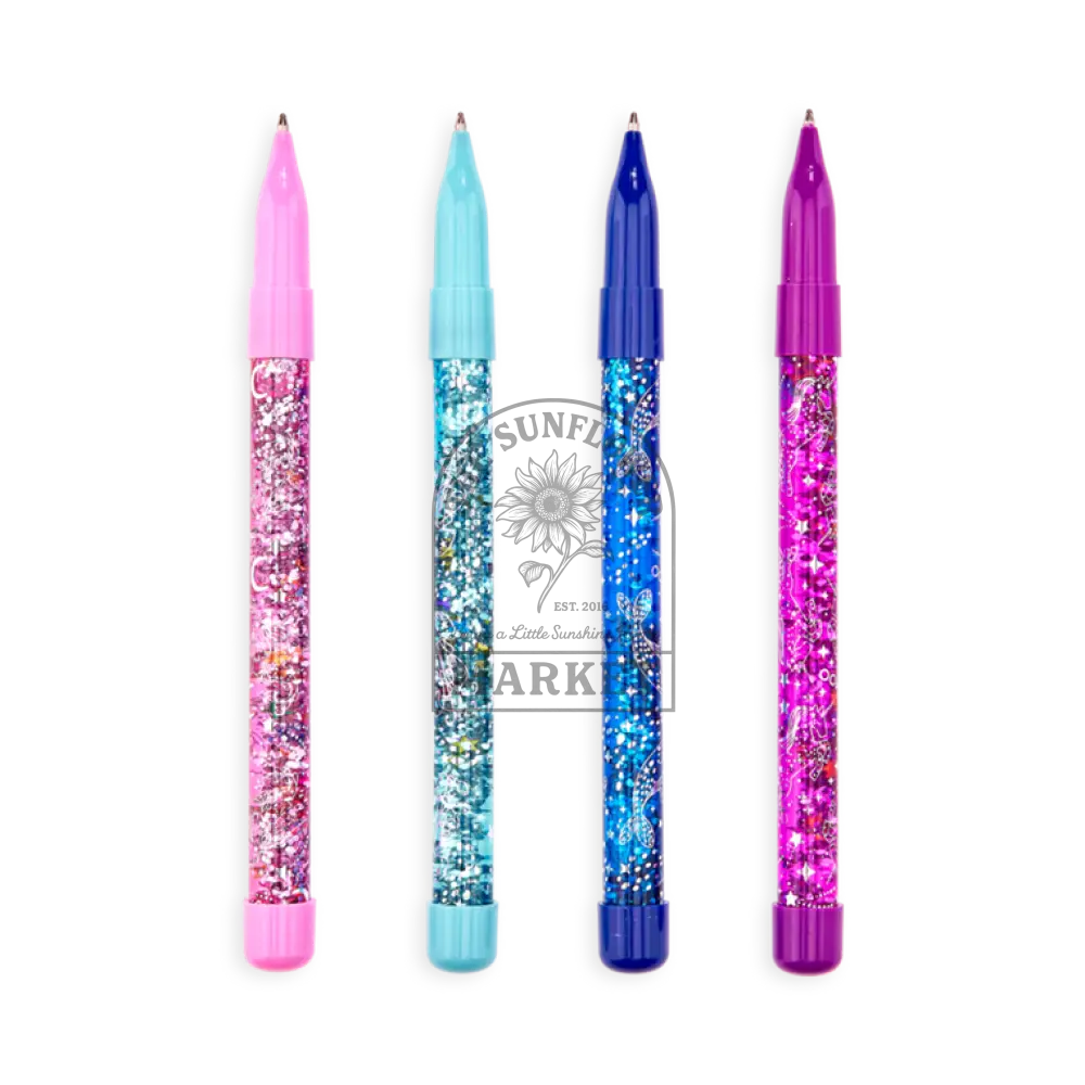 Celestial Stars Glitter Wand Ballpoint Pens - Tub of 24