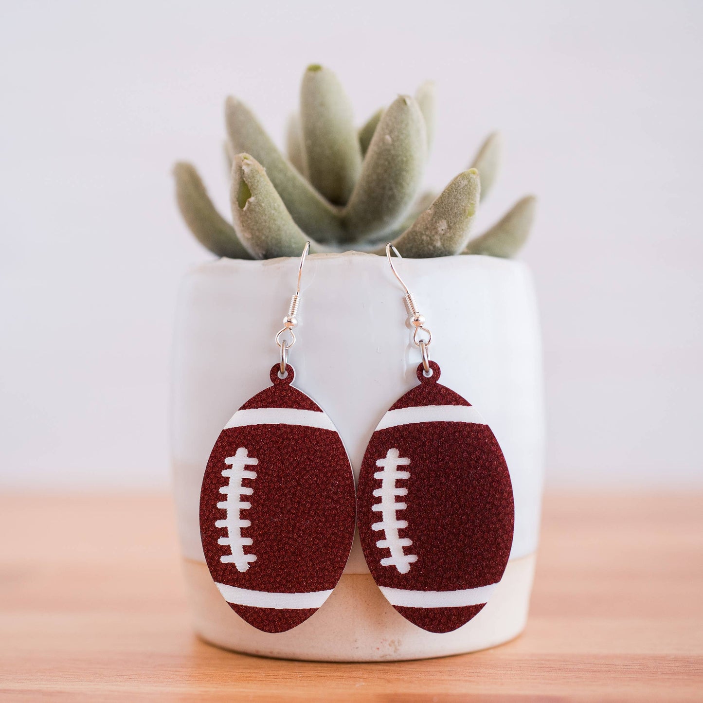 Football - Petite Football Dangles Game Day Spirit Earrings