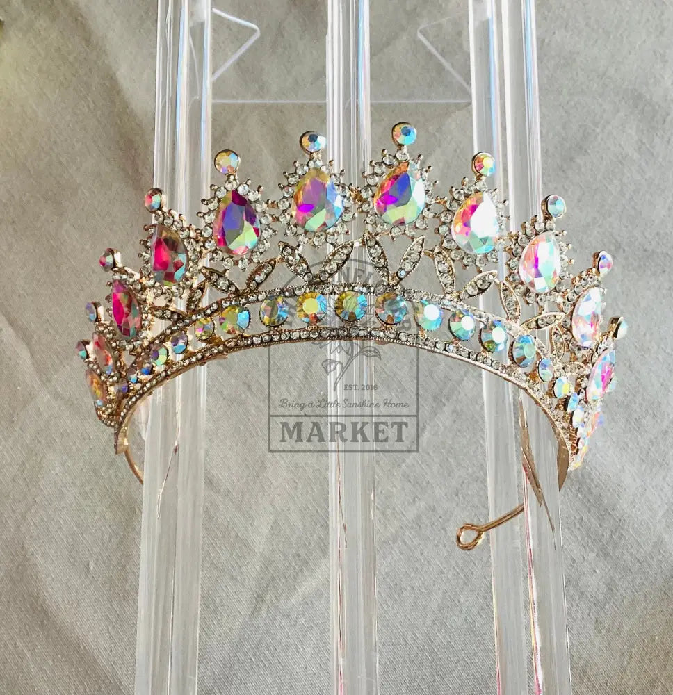 Gold and Iridescent Tiara