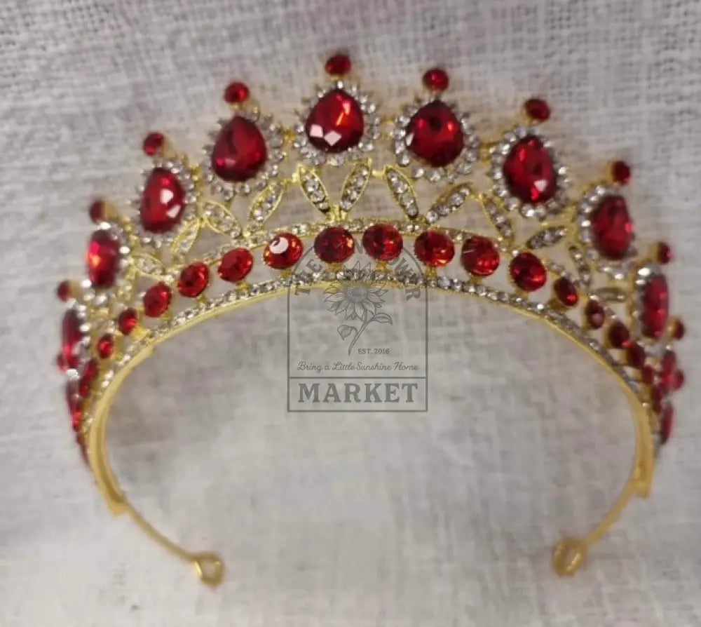 Gold & Red Tiara