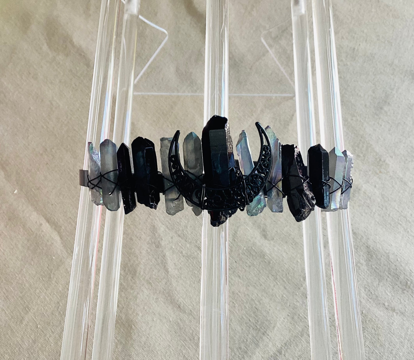 Small Black Crystal Headband