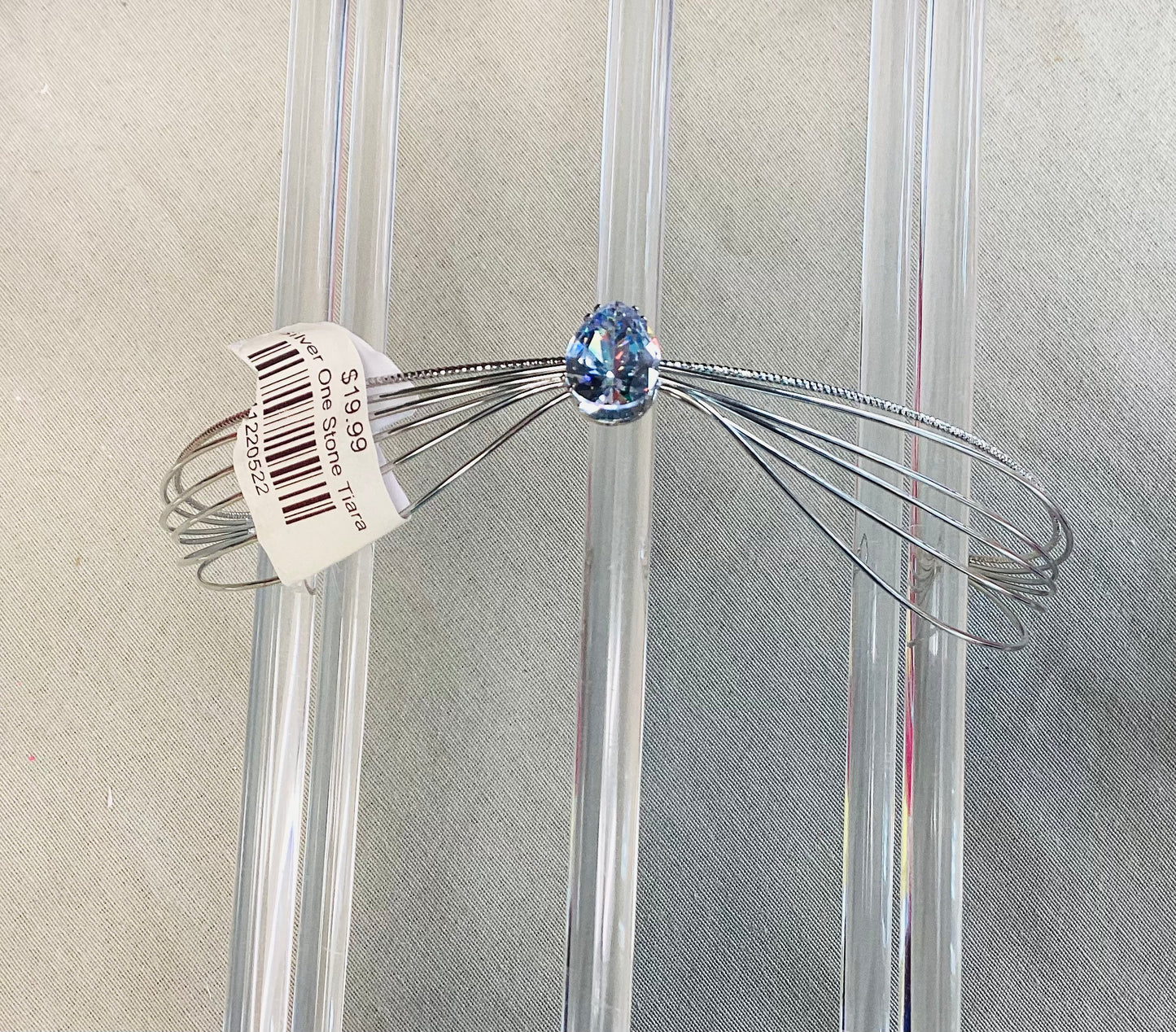 Silver One Stone Tiara