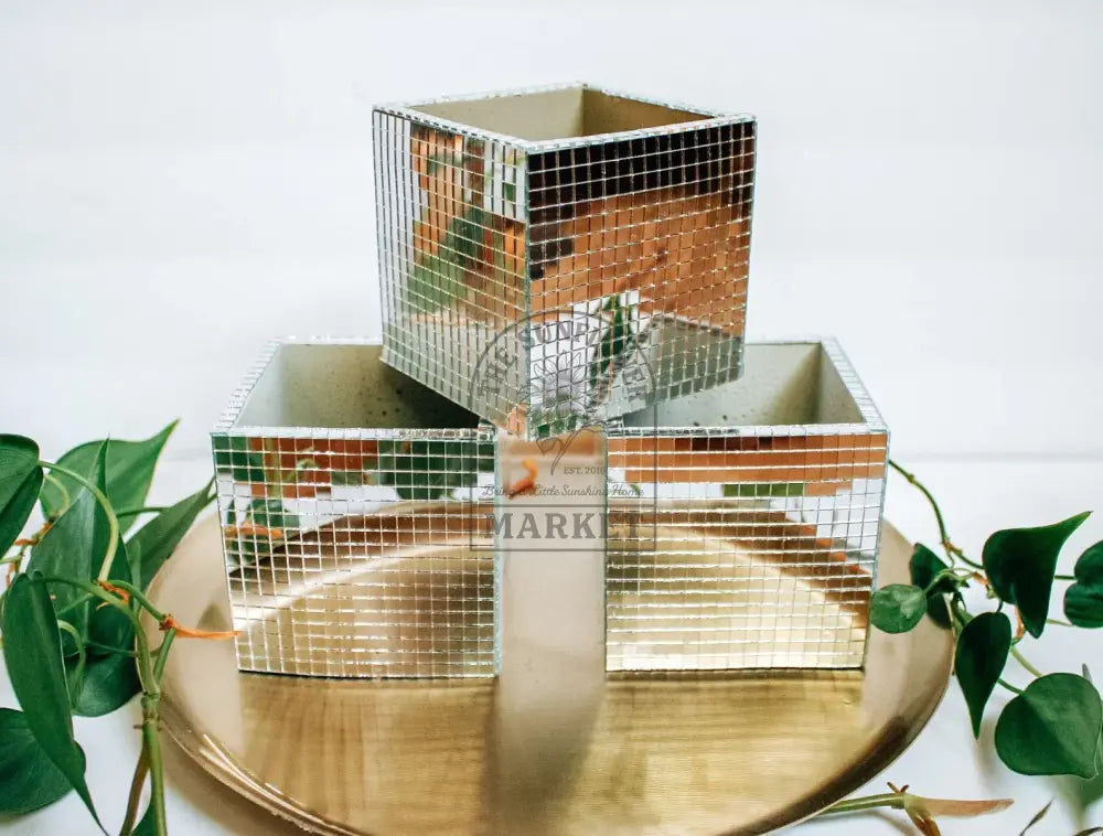 Planters - Square Disco Ball