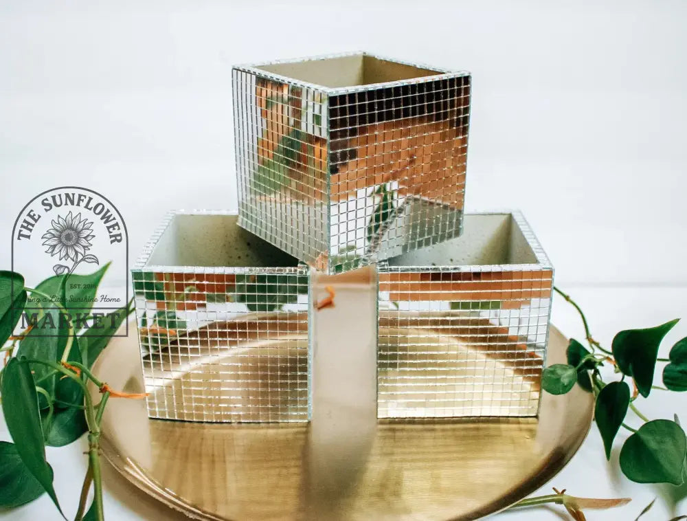 Planters - Square Disco Ball