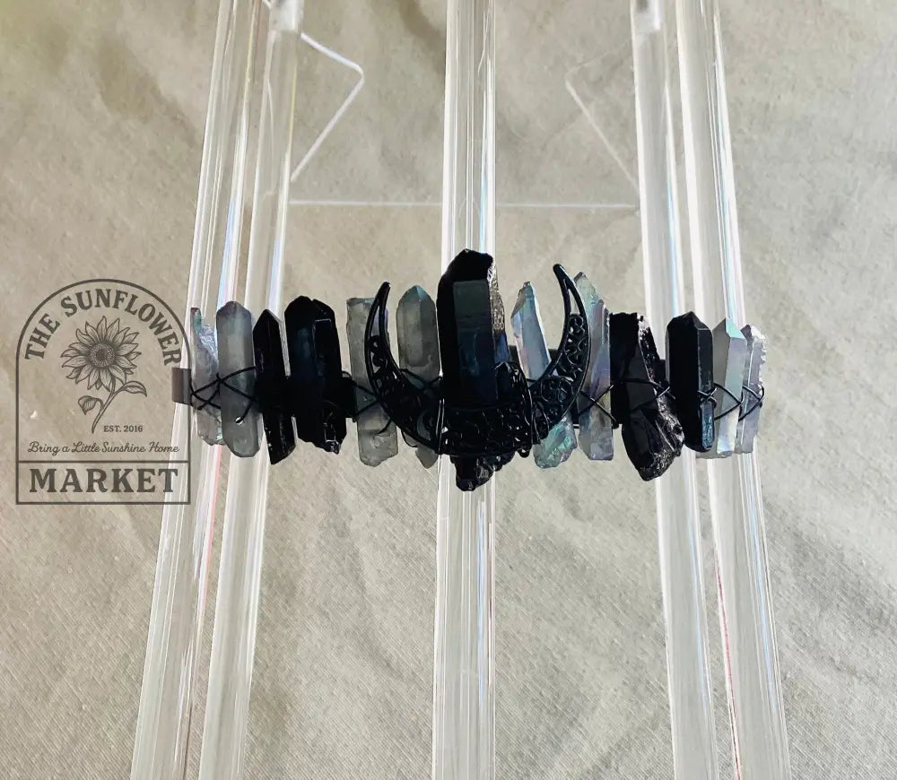 Small Black Crystal Headband