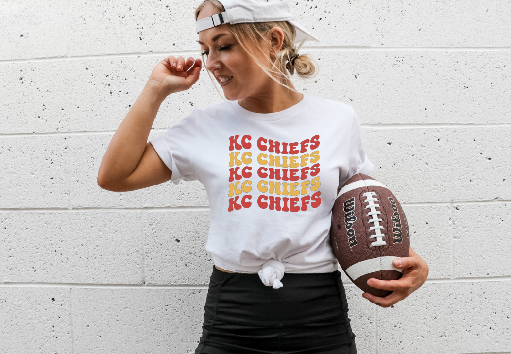 Chiefs Tee in Cursive – The Sunflower Market