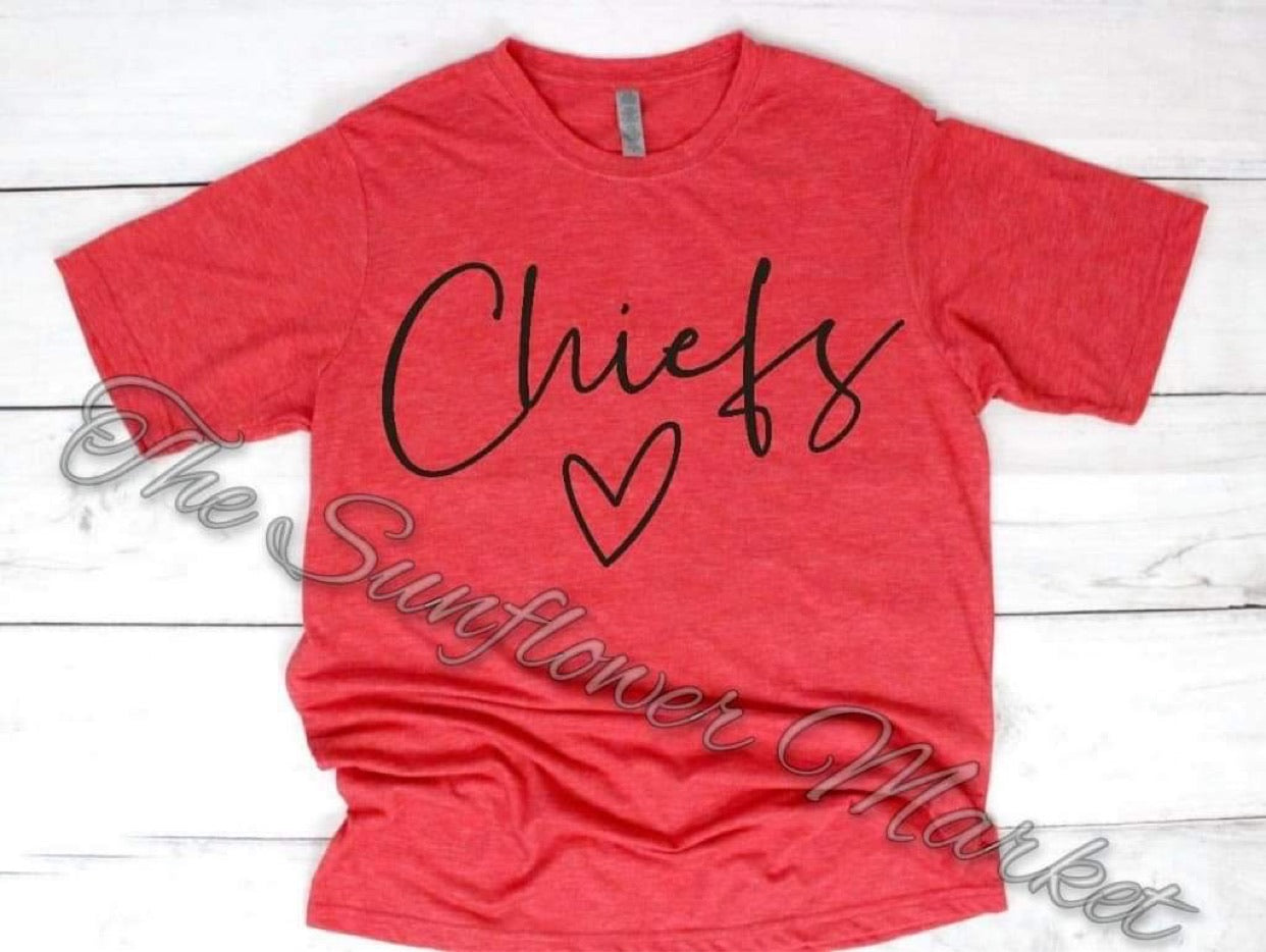 Belles Boutique Cursive Kansas City Over Chiefs Graphic Tee Xxs