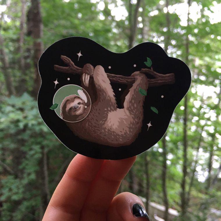 Space Sloth 3" Vinyl Sticker