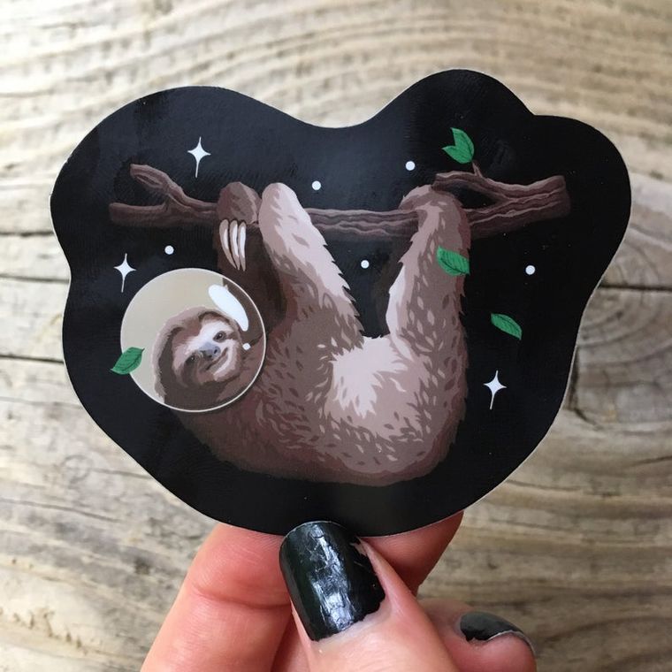 Space Sloth 3" Vinyl Sticker