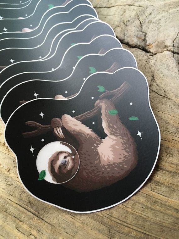Space Sloth 3" Vinyl Sticker