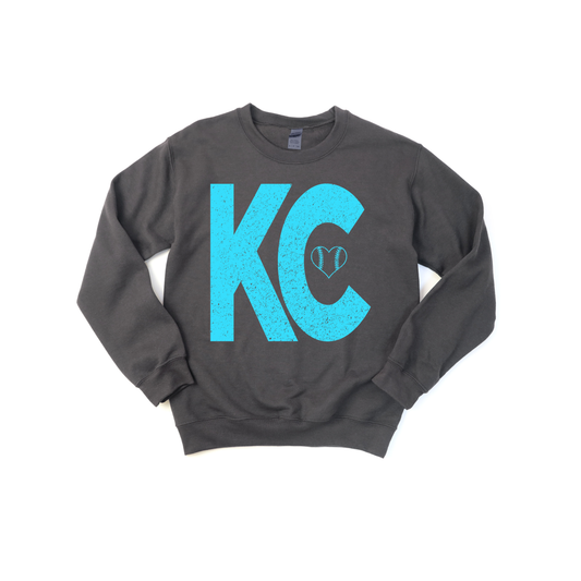KC Heart Bright Blue