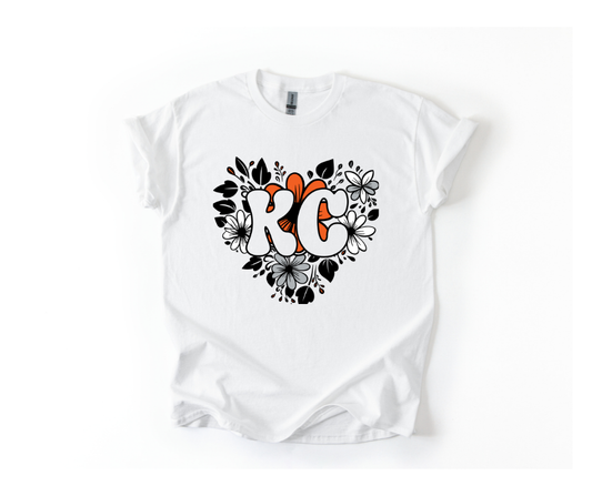 Heart Flowers Orange