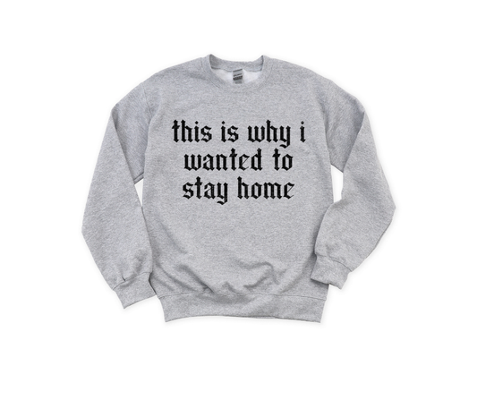 This Is Why I Wanted To Stay Home