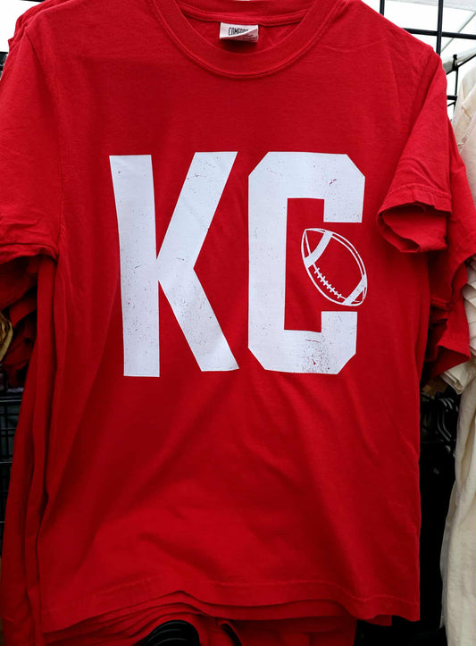 KC White Letters Football