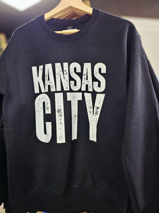 Kansas City White Letters (Crewneck Sweater)
