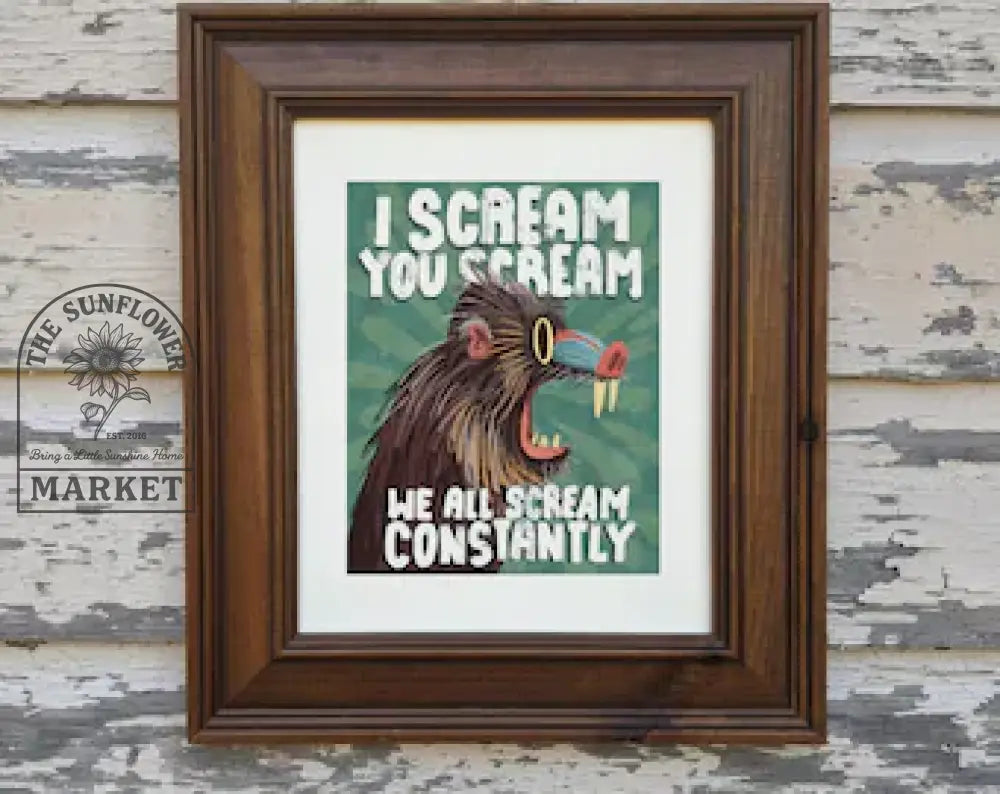 8x10 Paper Print - We all scream constantly