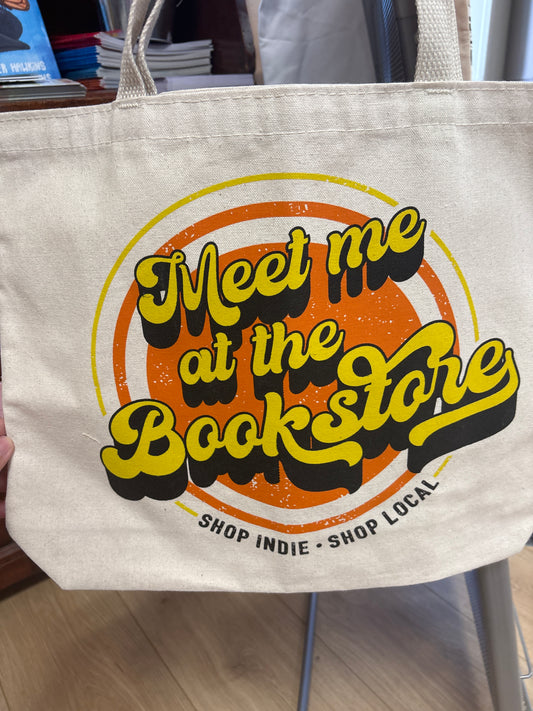 Meet me at the bookstore tote