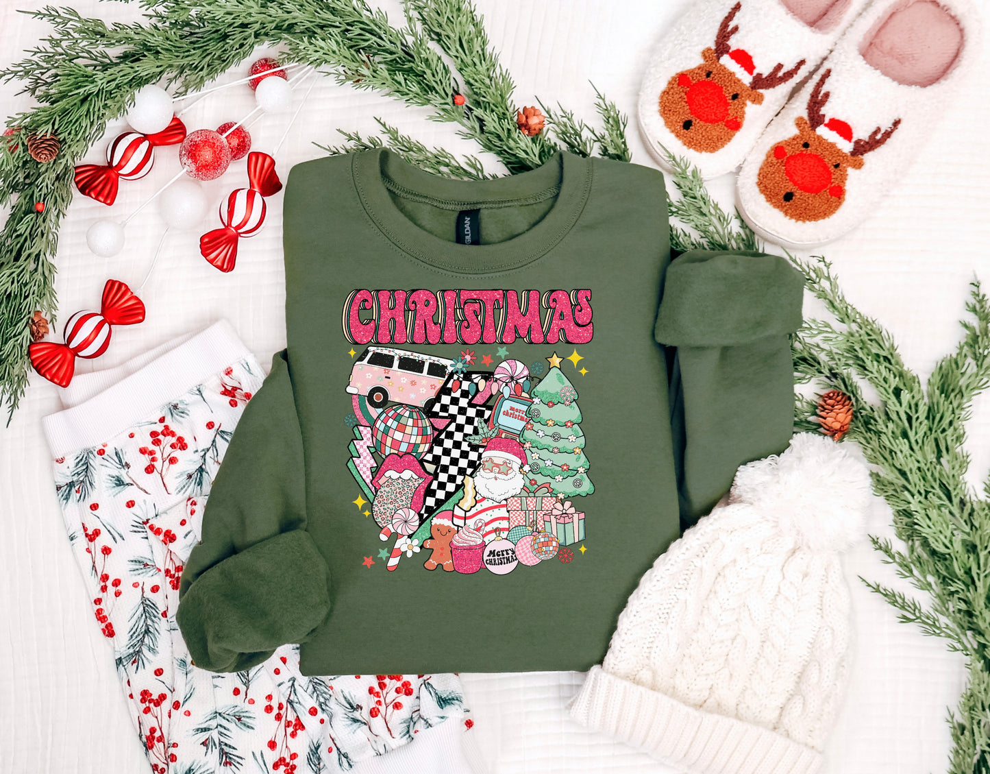 Christmas Collage Pink