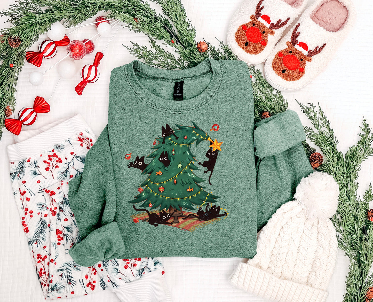 Black Cat Christmas Tree