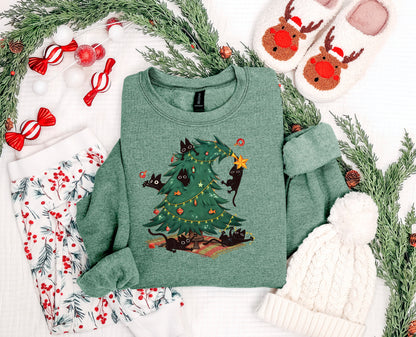 Black Cat Christmas Tree