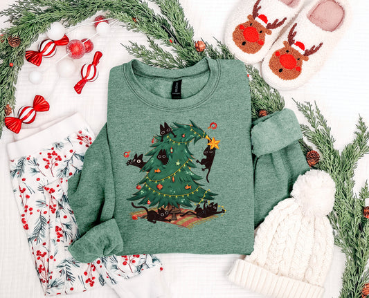 Black Cat Christmas Tree