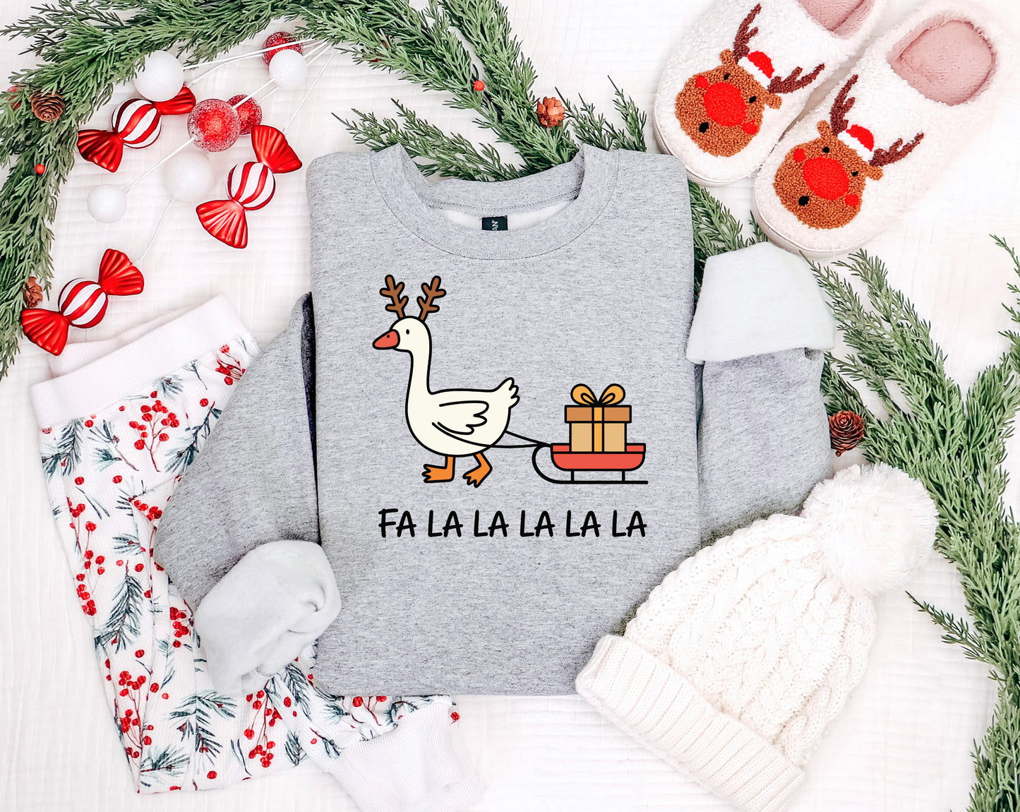 Vintage Christmas Goose Falalalala