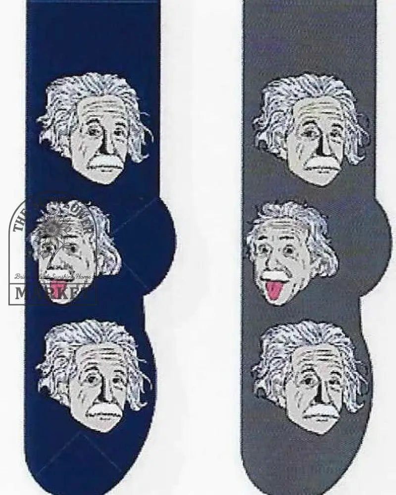 Albert Einstein socks - Grey