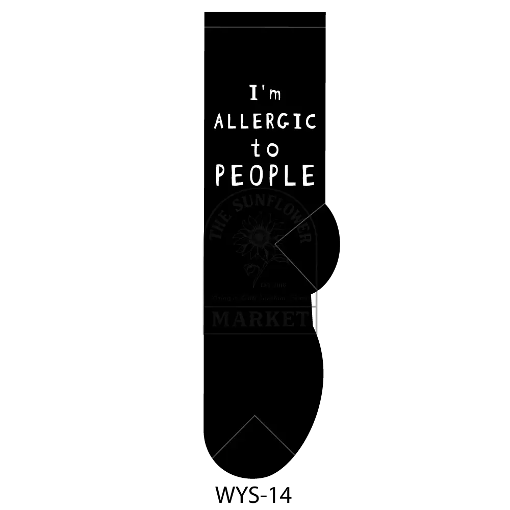 B/W socks - Allergic to people