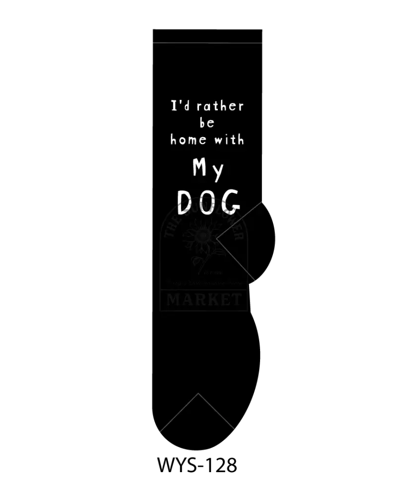B/W socks - Home with my dog