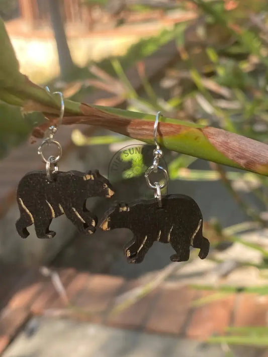 Black Bear Earrings #1734 - As Pictured