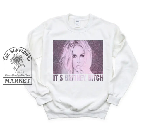 Britney Bitch - Small / White Crew
