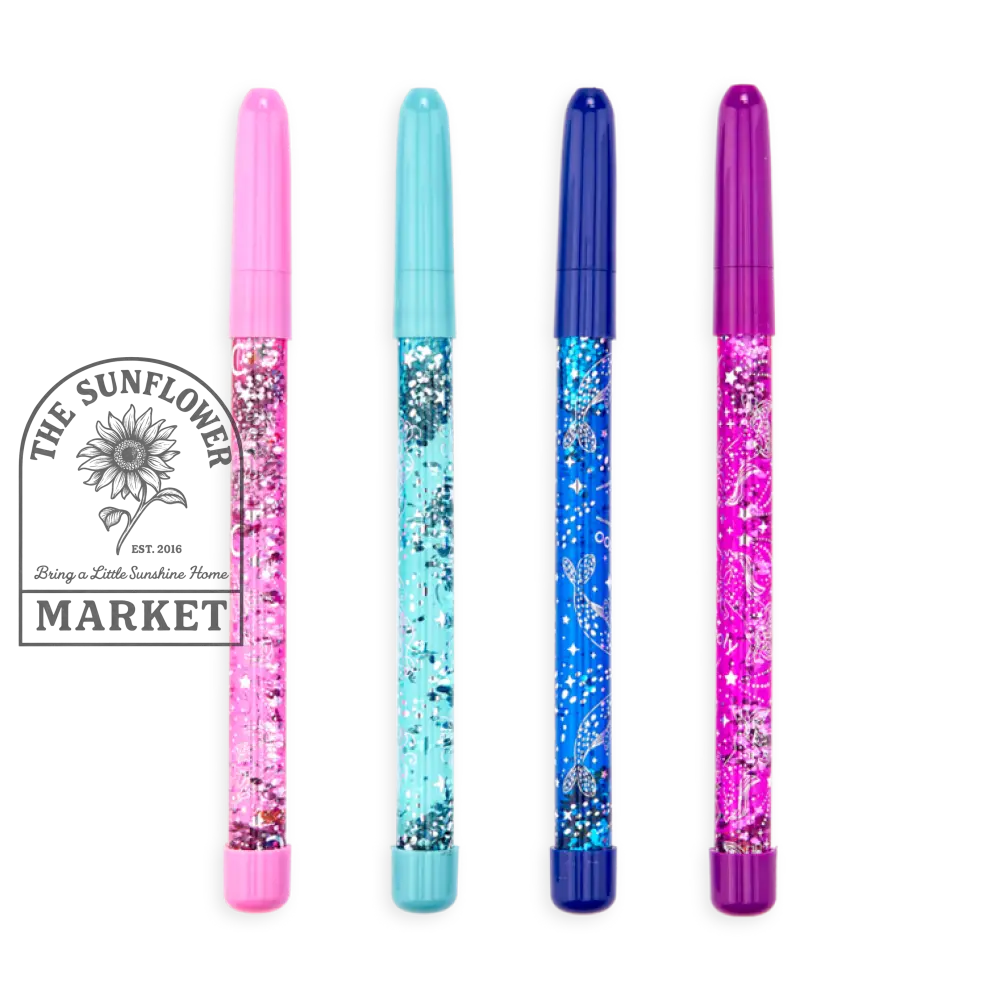 Celestial Stars Glitter Wand Ballpoint Pens - Tub of 24