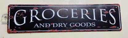 Clearance - Grocery Dry Goods/Metal Sign