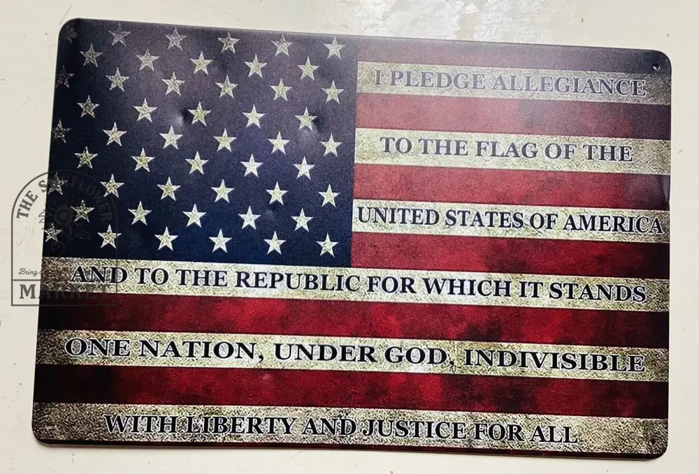 Clearance - USA Flag/Metal Sign