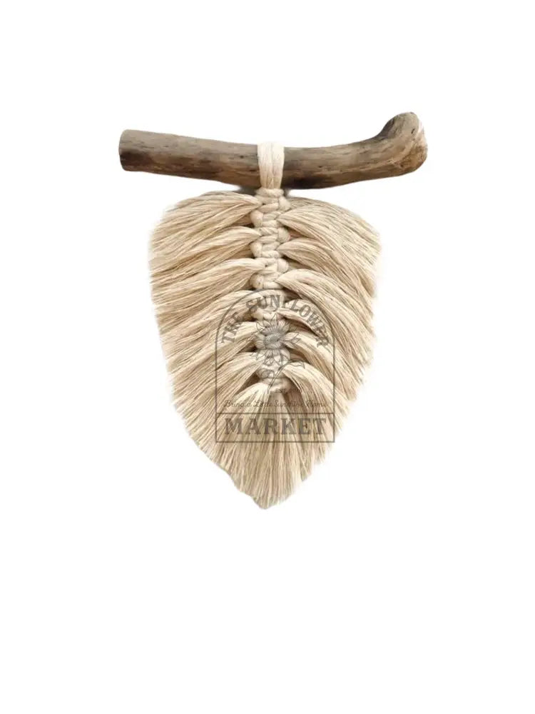 Decor - Macramé leaf-beige