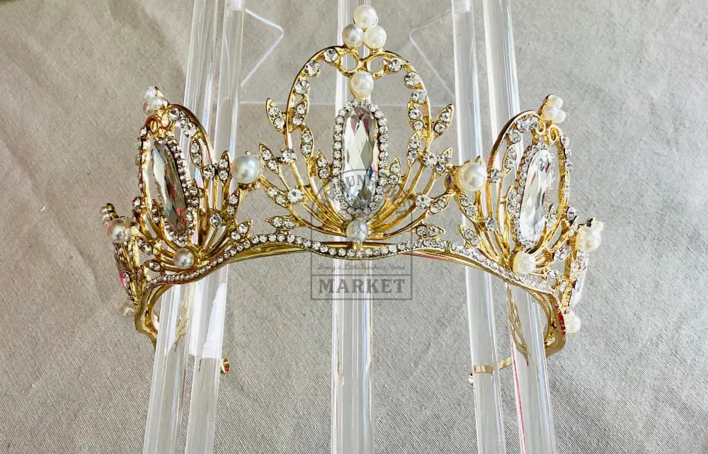 DL-4 Tiaras - Gold pearl
