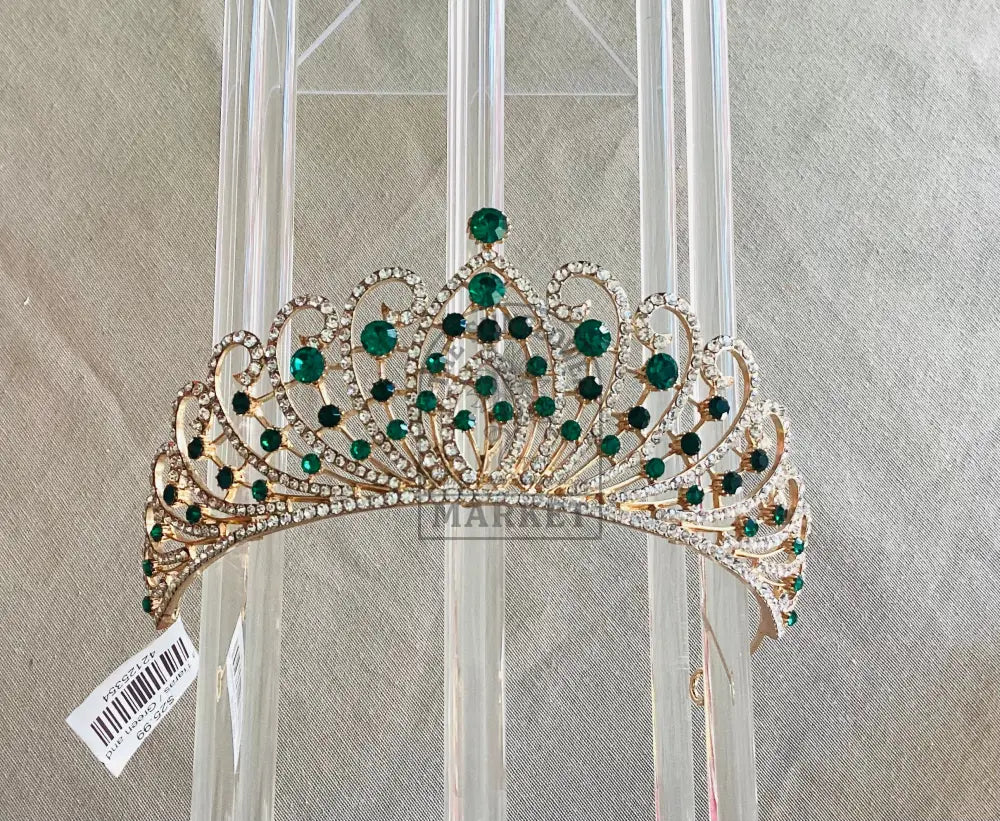 DL-4 Tiaras - Green and Gold