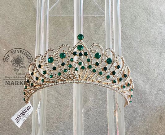 DL-4 Tiaras - Green and Gold
