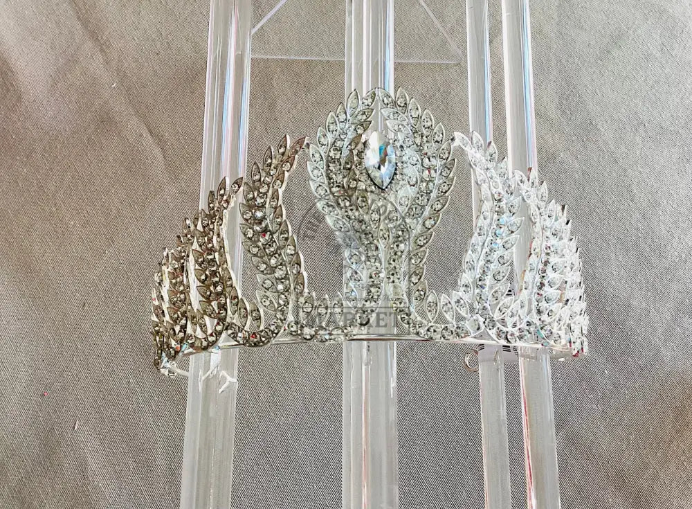 DL-4 Tiaras - Silver feathered