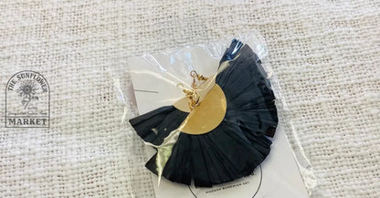 Earrings - Black Statement Fringe