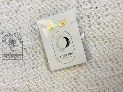 Earrings - Brass and SS Evil Eye Studs