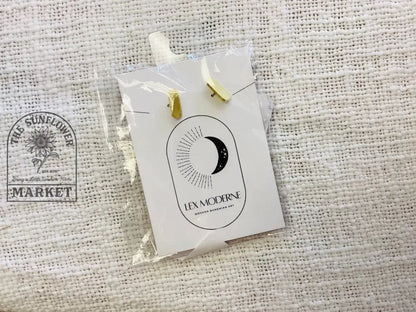 Earrings - Brass and SS Oval