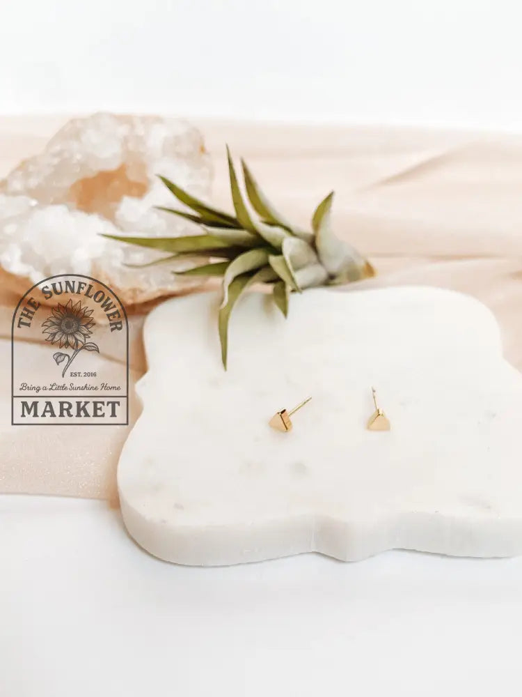 Earrings - Dainty Gold Plated Triangle