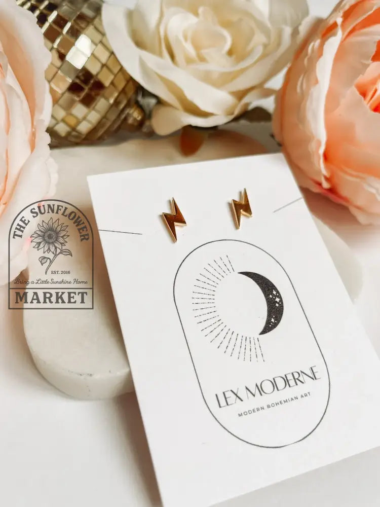 Earrings - GB and SS Lightning Bolt Studs