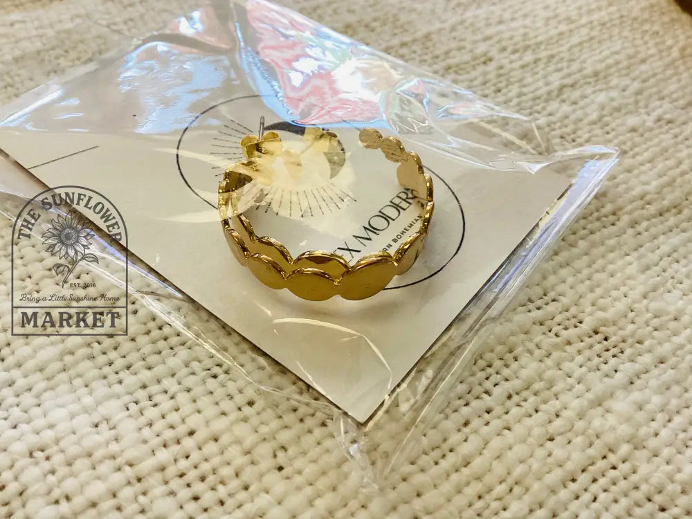 Earrings - Gold Bubble Hoops